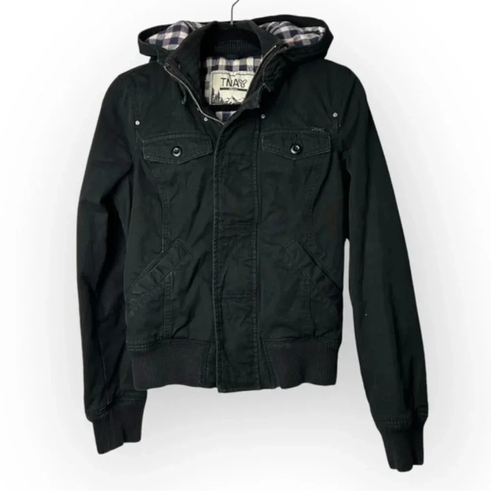 TNA Black Maverick Zip Up Jacket S - Picture 1 of 6
